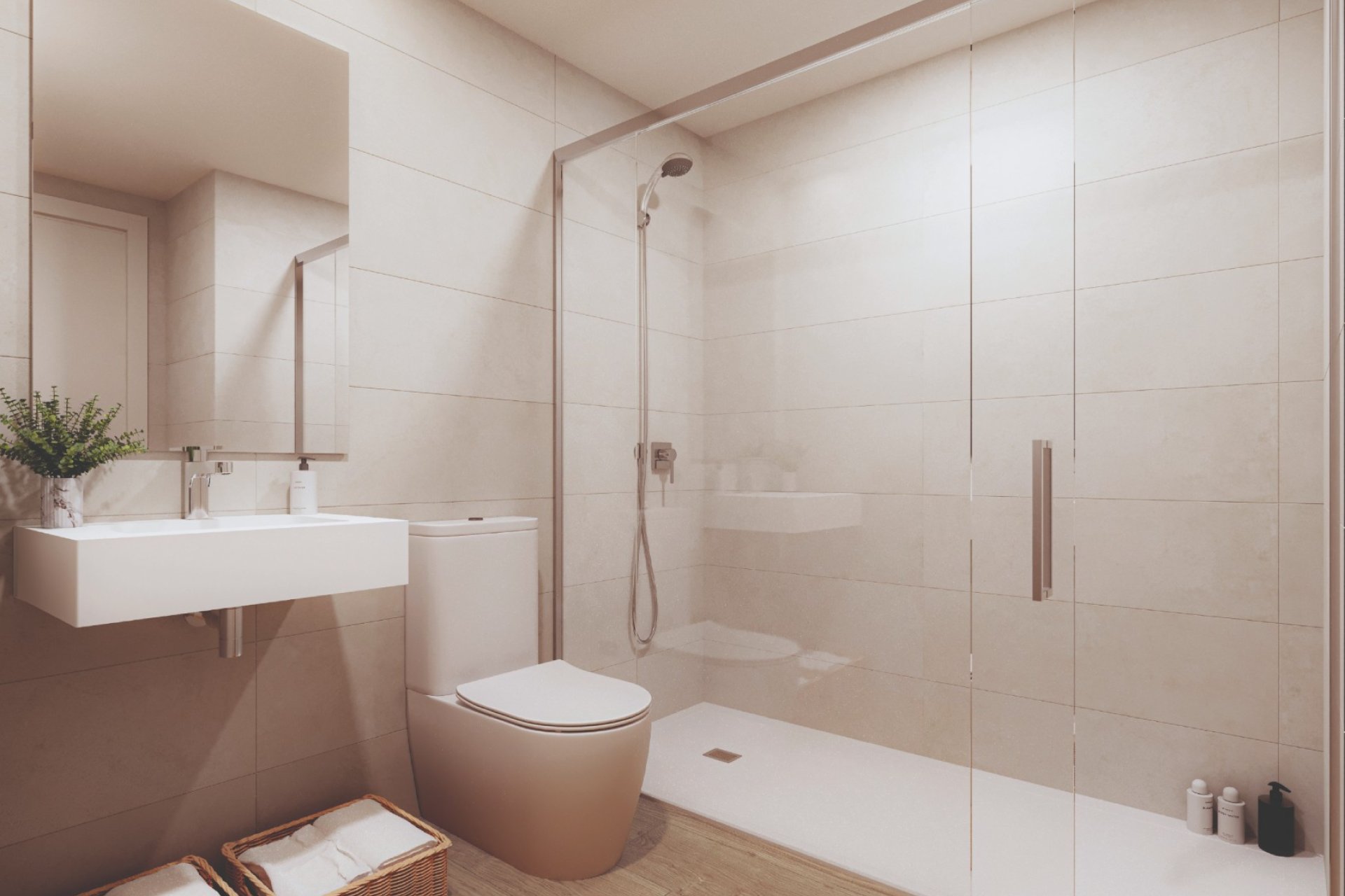 Baño – Apartamento moderno de 2 dormitorios con terraza cerca del mar en Calpe (Costa Blanca – Alicante)