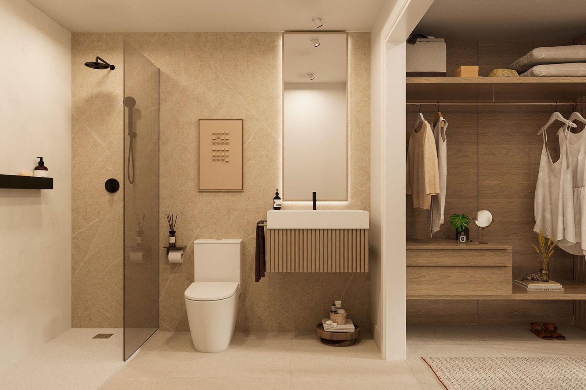 Baño con acabados de alta gama