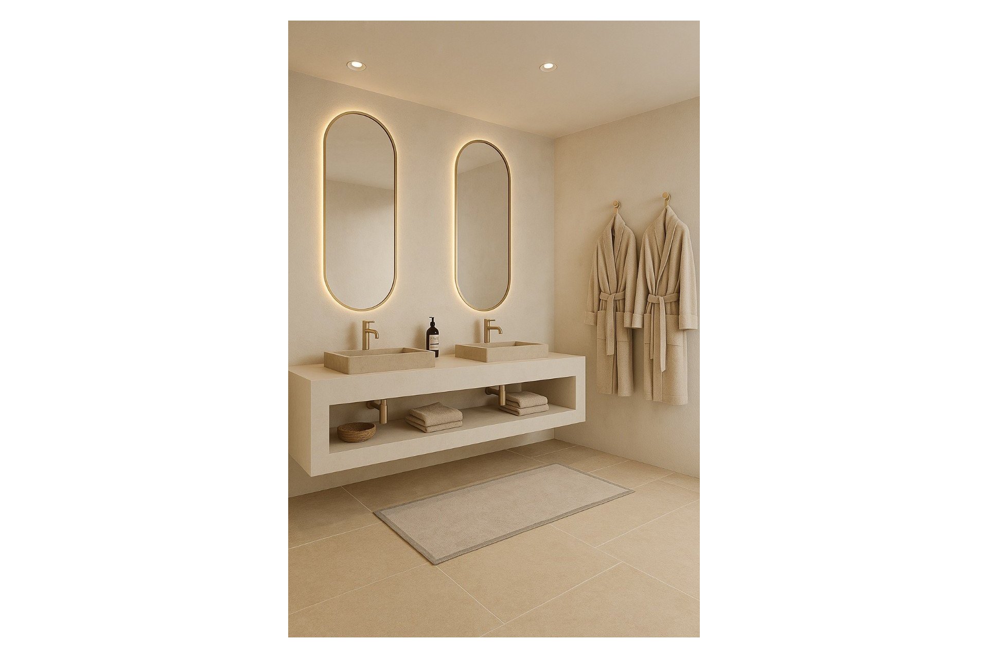 Baño – Villa moderna con vistas panorámicas a la montaña, piscina privada y garaje en Monte Solana, Pedreguer (Costa Blanca – Alicante)