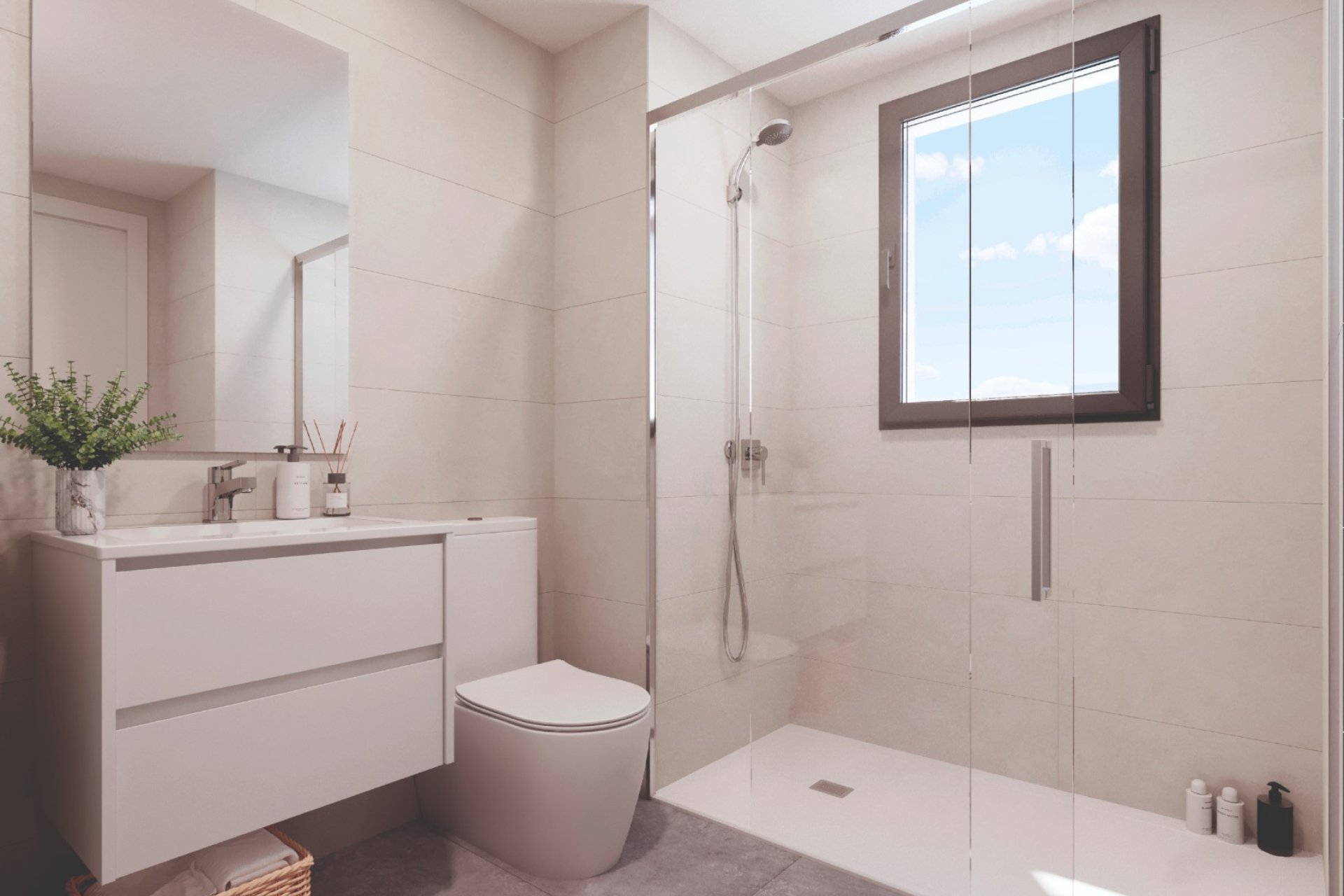 Bathroom – Luxury penthouse with private solarium near the sea in Calpe (Costa Blanca – Alicante)