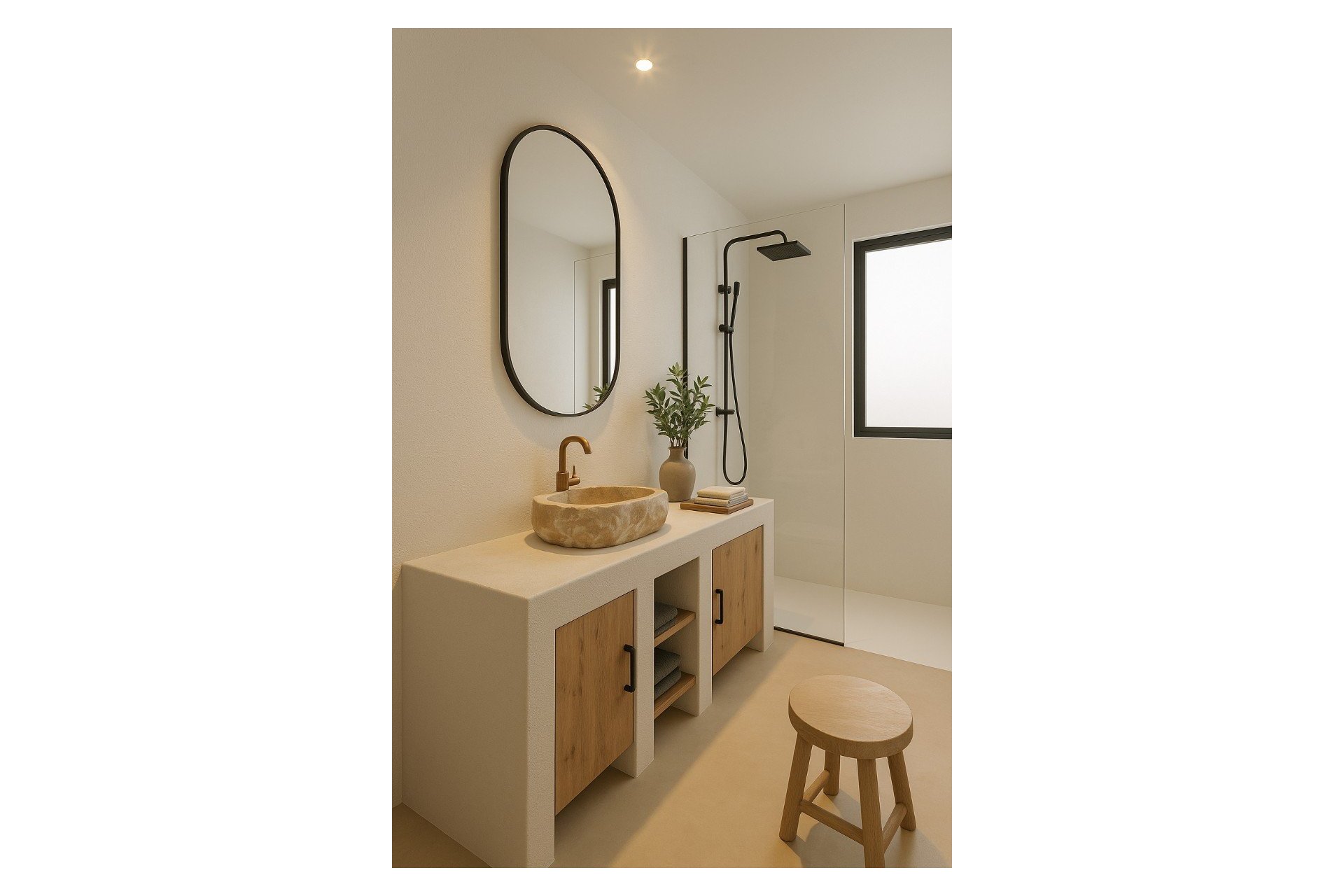 Bathroom – Modern villa with panoramic mountain views, private pool and garage in Monte Solana, Pedreguer (Costa Blanca – Alicante)