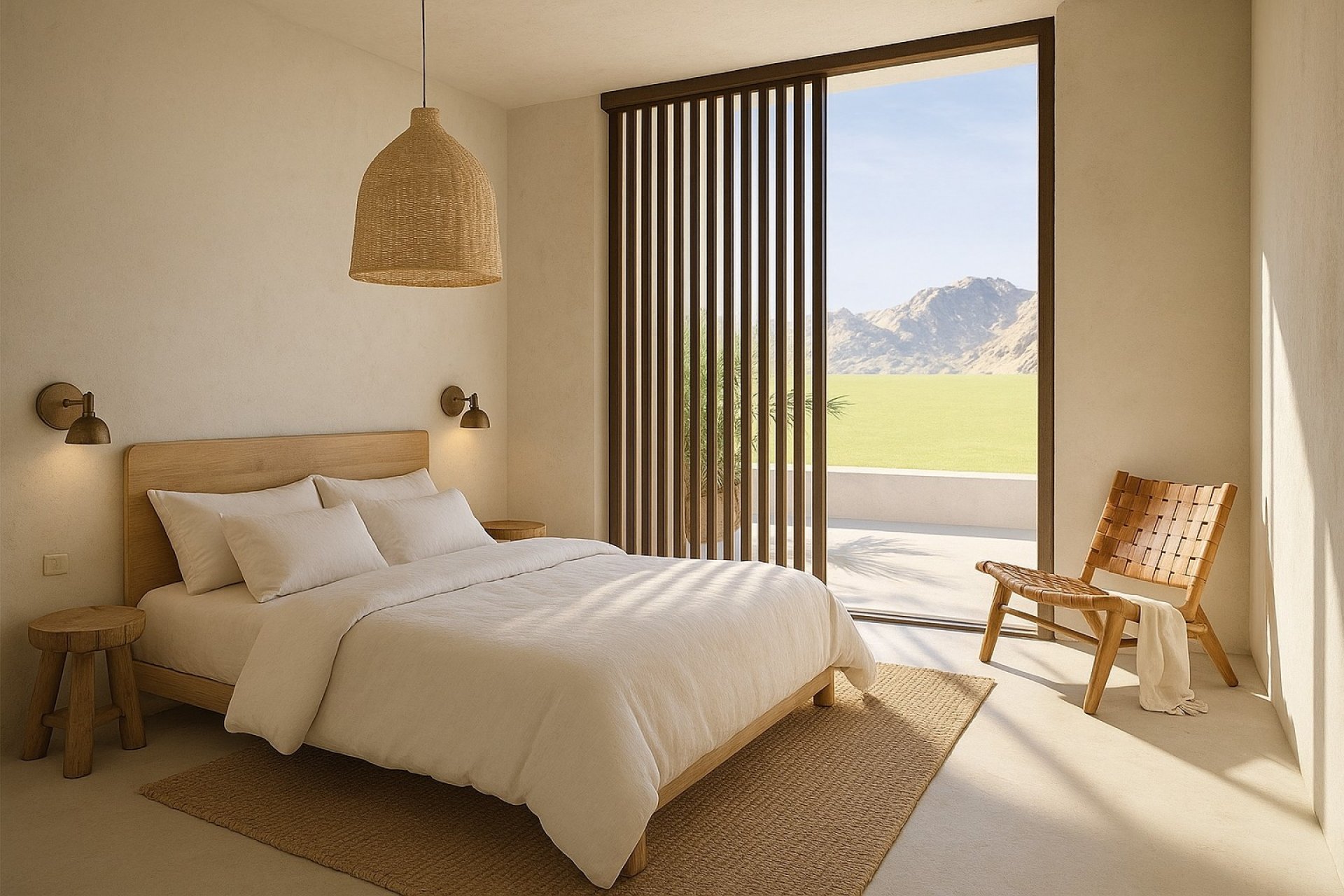 Bedroom – Contemporary villa with panoramic views, private pool and large plot in Monte Solana, Pedreguer (Costa Blanca – Alicante)