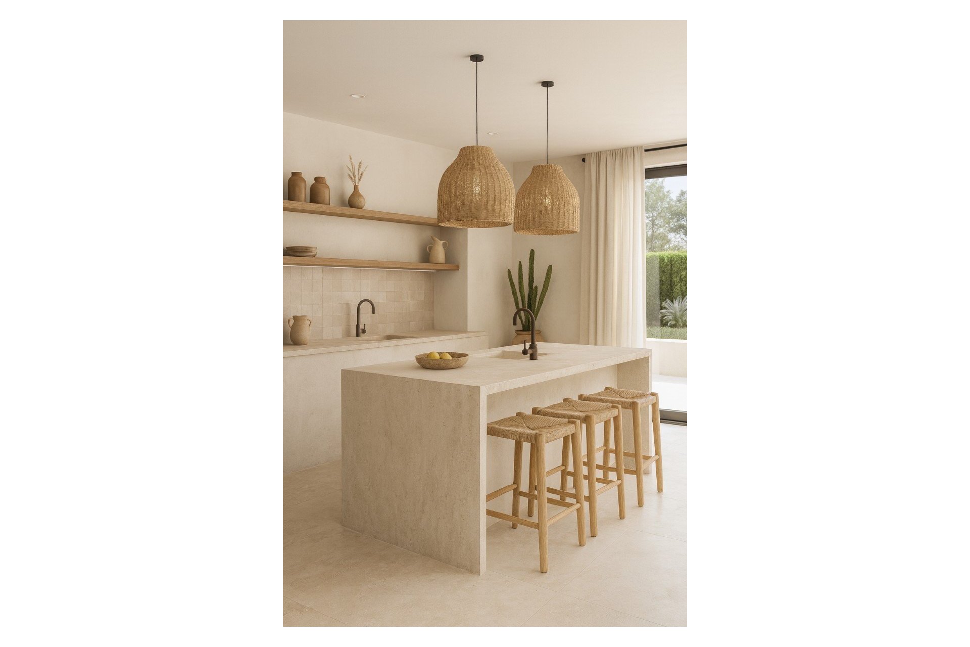 Cocina – Elegante villa con vistas panorámicas a la montaña, piscina privada y amplia parcela en Monte Solana, Pedreguer (Costa Blanca – Alicante)