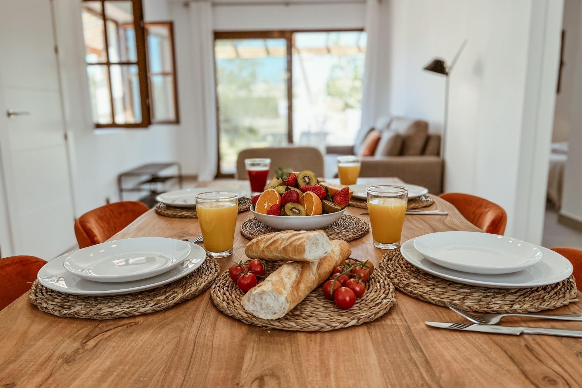Cocina moderna integrada en el salón 