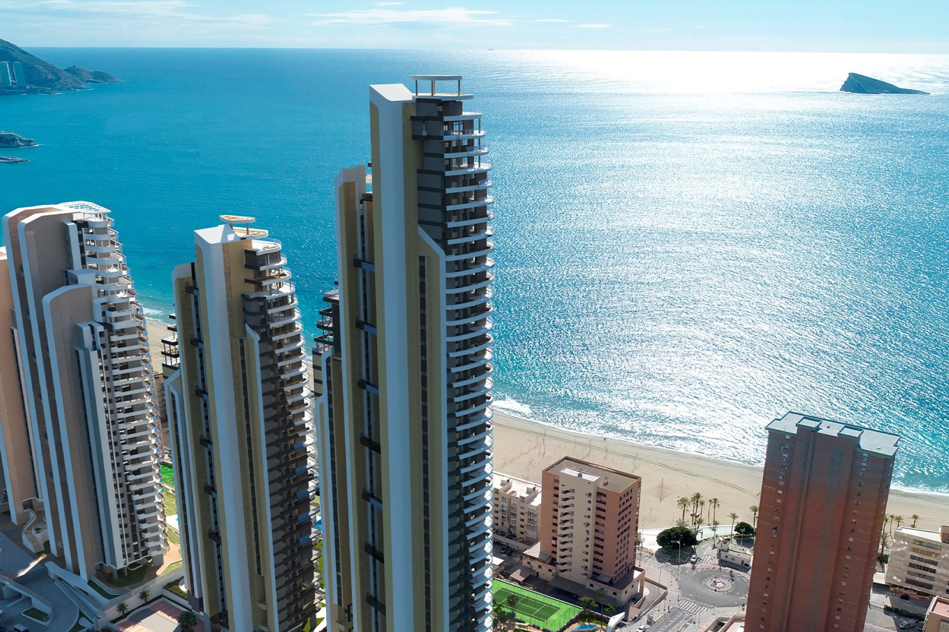 Fachada - Nowoczesny i nowy apartament na sprzedaż, druga linia brzegowa W Benidorm Poniente (Alicante - Costa Blanca)