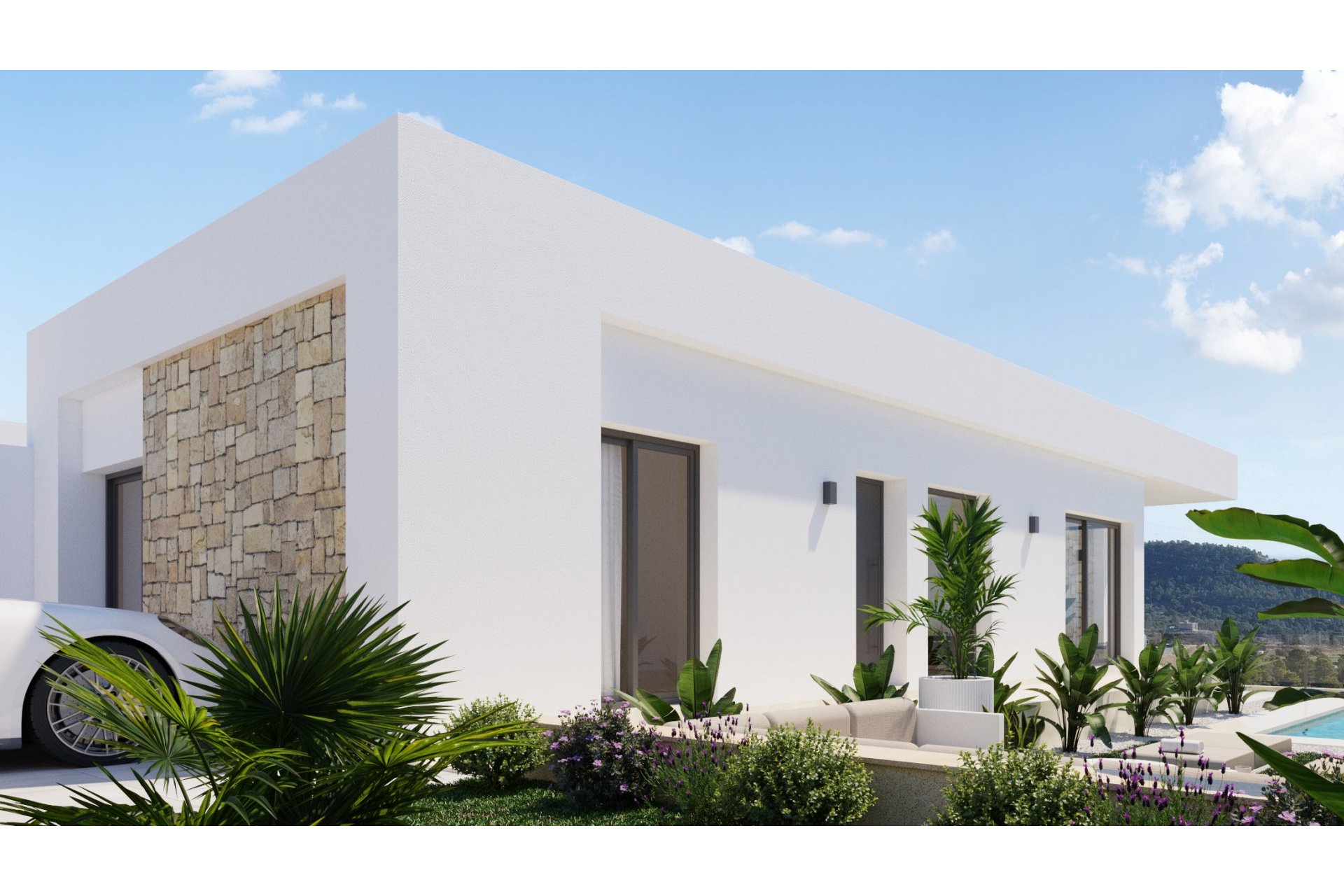 Fachada - Villa con vistas al mar, piscina privada y bodega en Finestrat (Costa Blanca - Alicante)