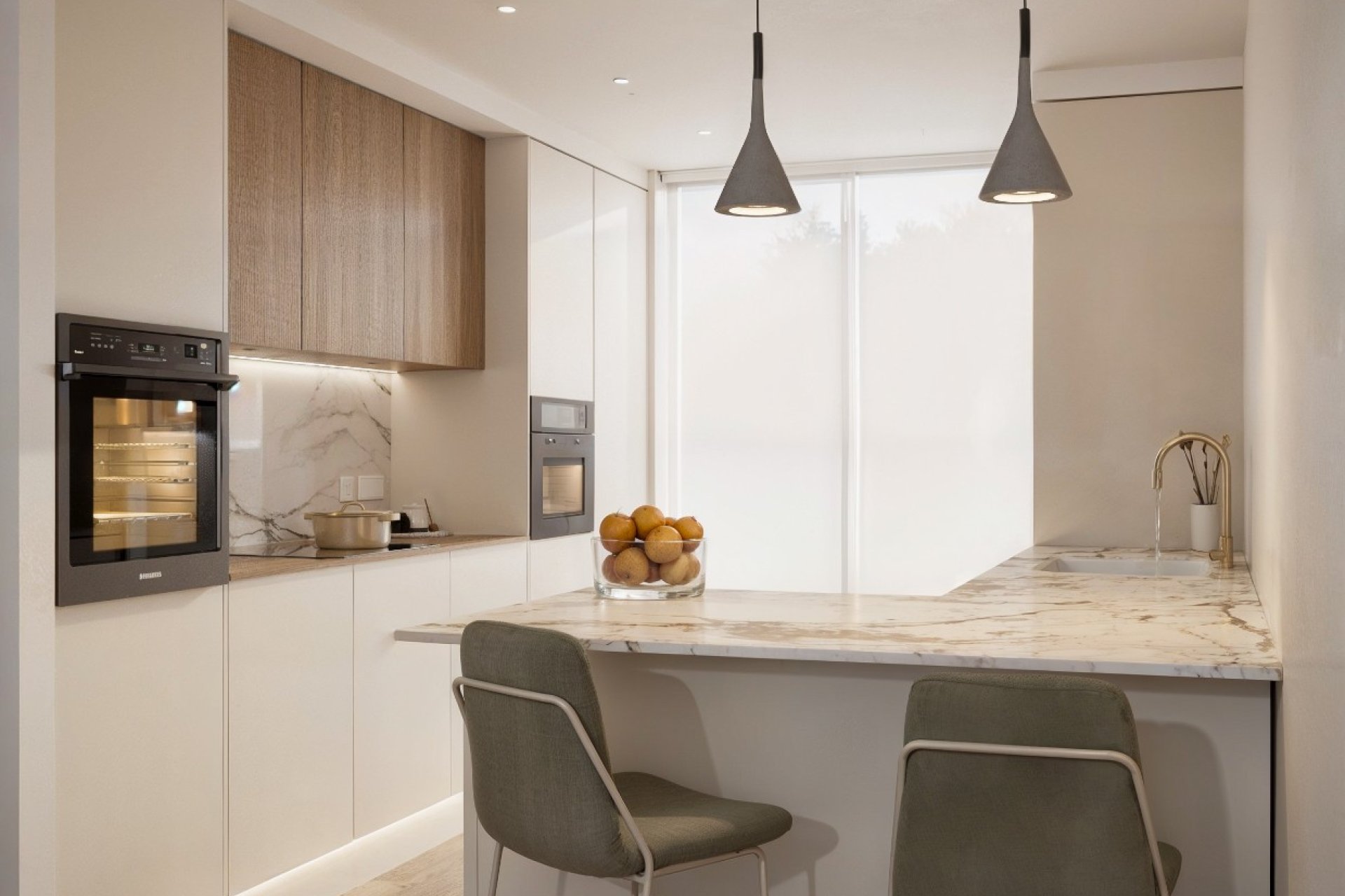 Kitchen – Stylish 2-bedroom apartment with terrace in La Nucía (Costa Blanca – Alicante)