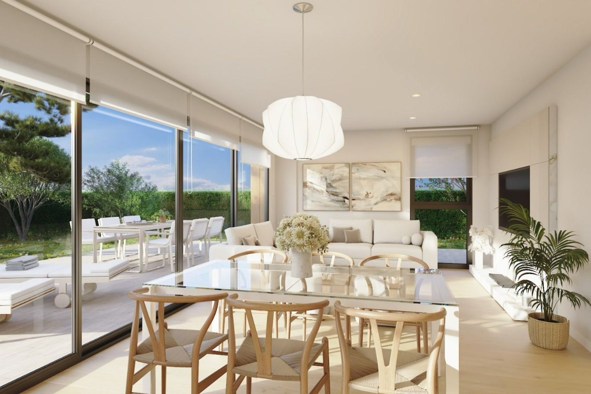 Living room – Modern apartment with terrace and open views in La Nucía (Costa Blanca – Alicante)