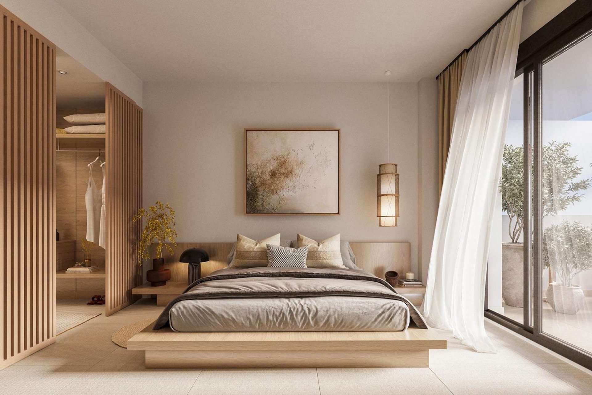 Master bedroom overlooking the garden