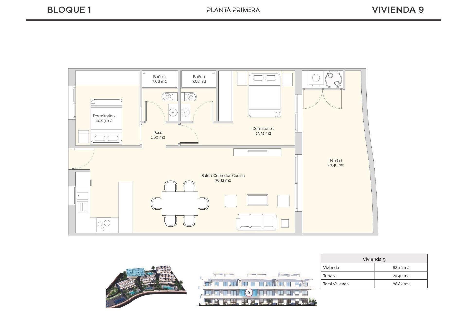 New Build - Apartment / flat - Finestrat - Puig Campana Golf