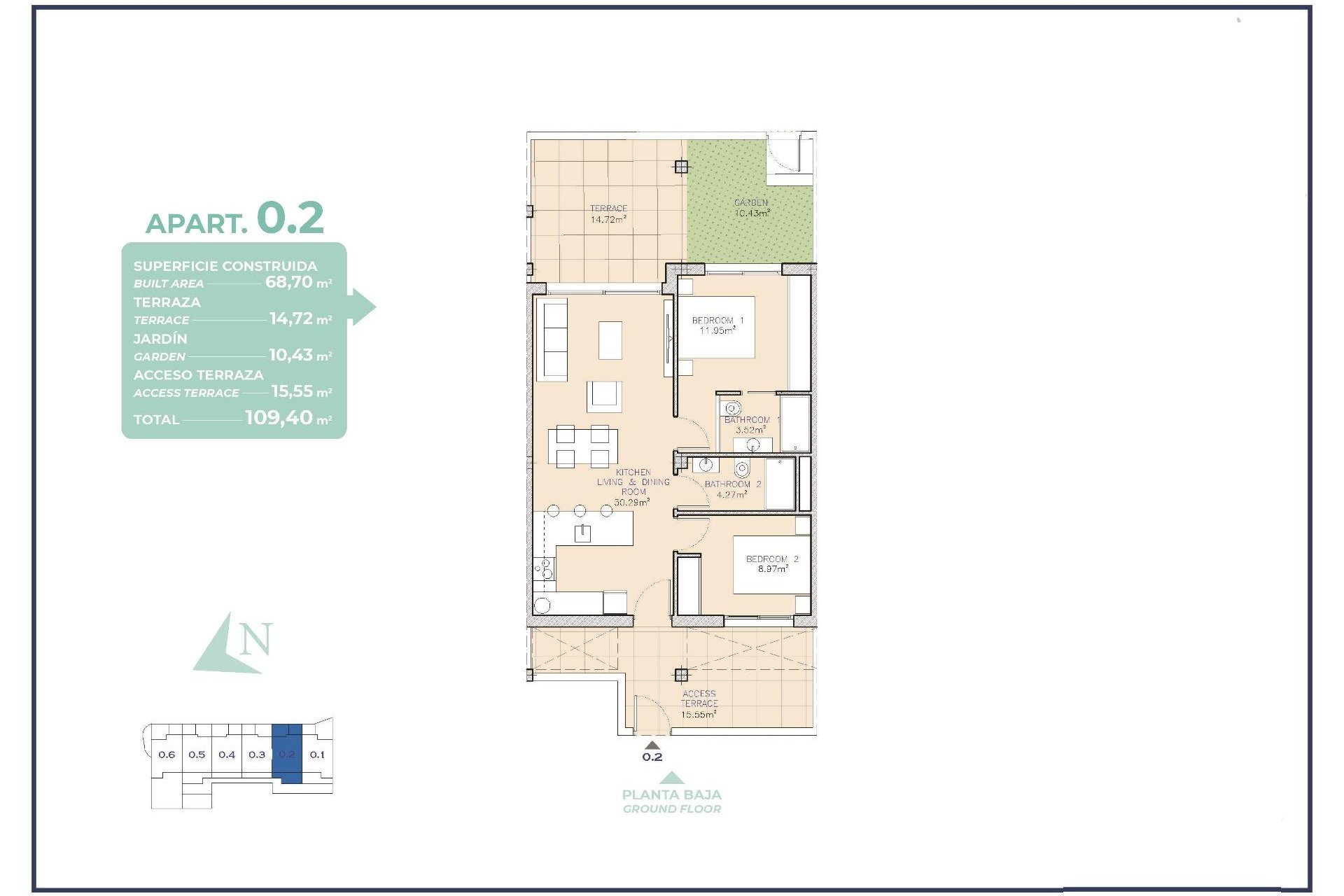 New Build - Apartment / flat - Los Alcazares - Serena Golf