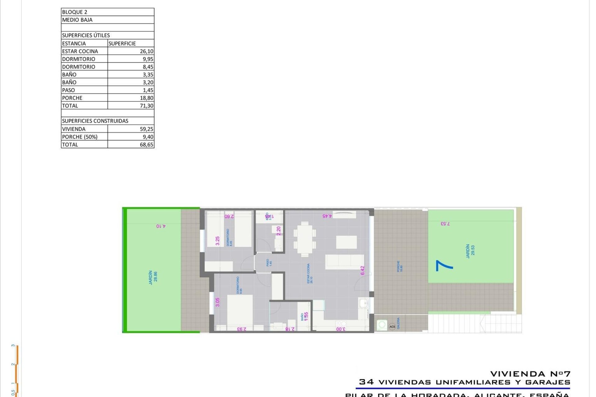 New Build - Bungalow - Pilar de La Horadada