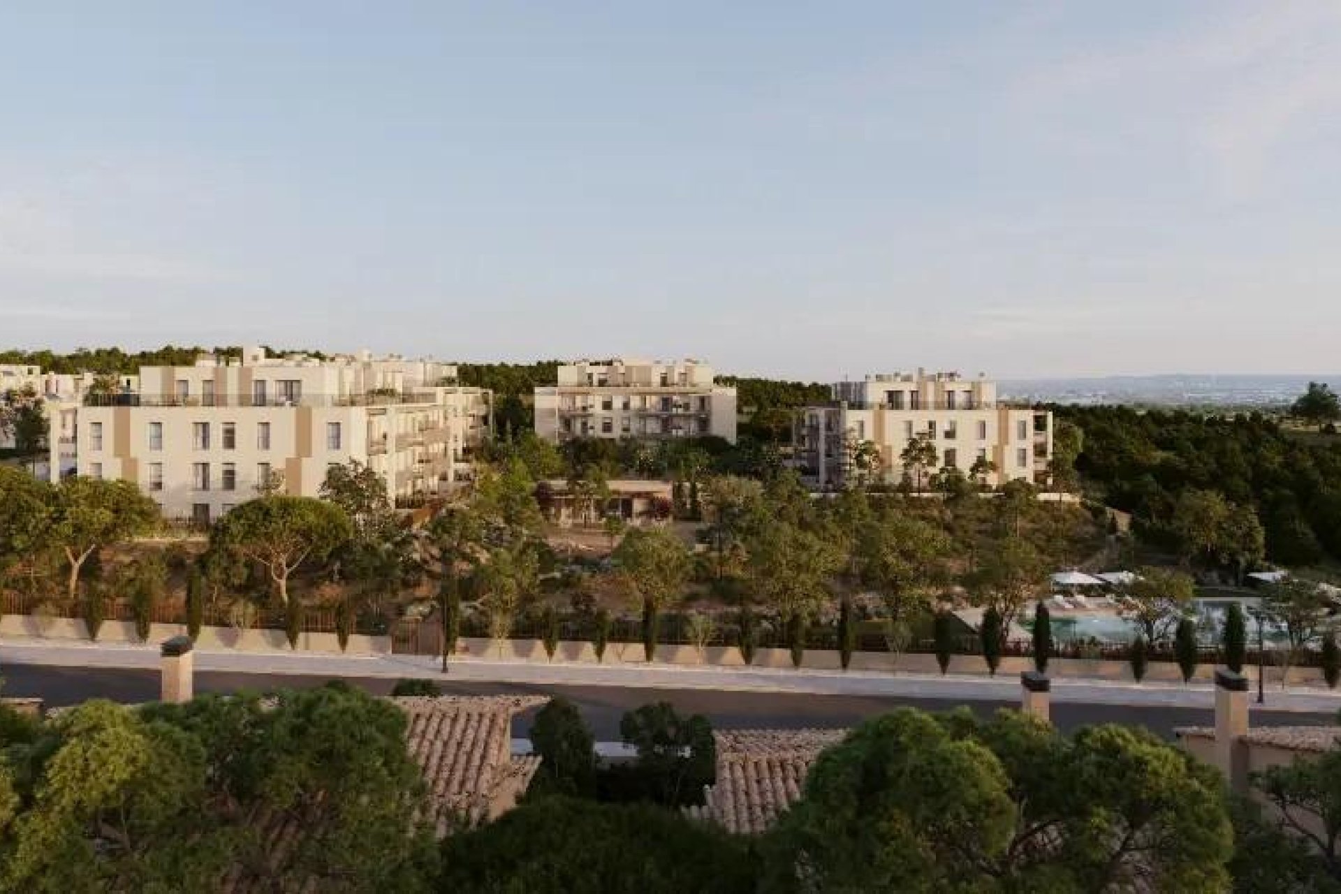 Residencial en Godella a 8 km de Valencia con zonas verdes y metro cercano  