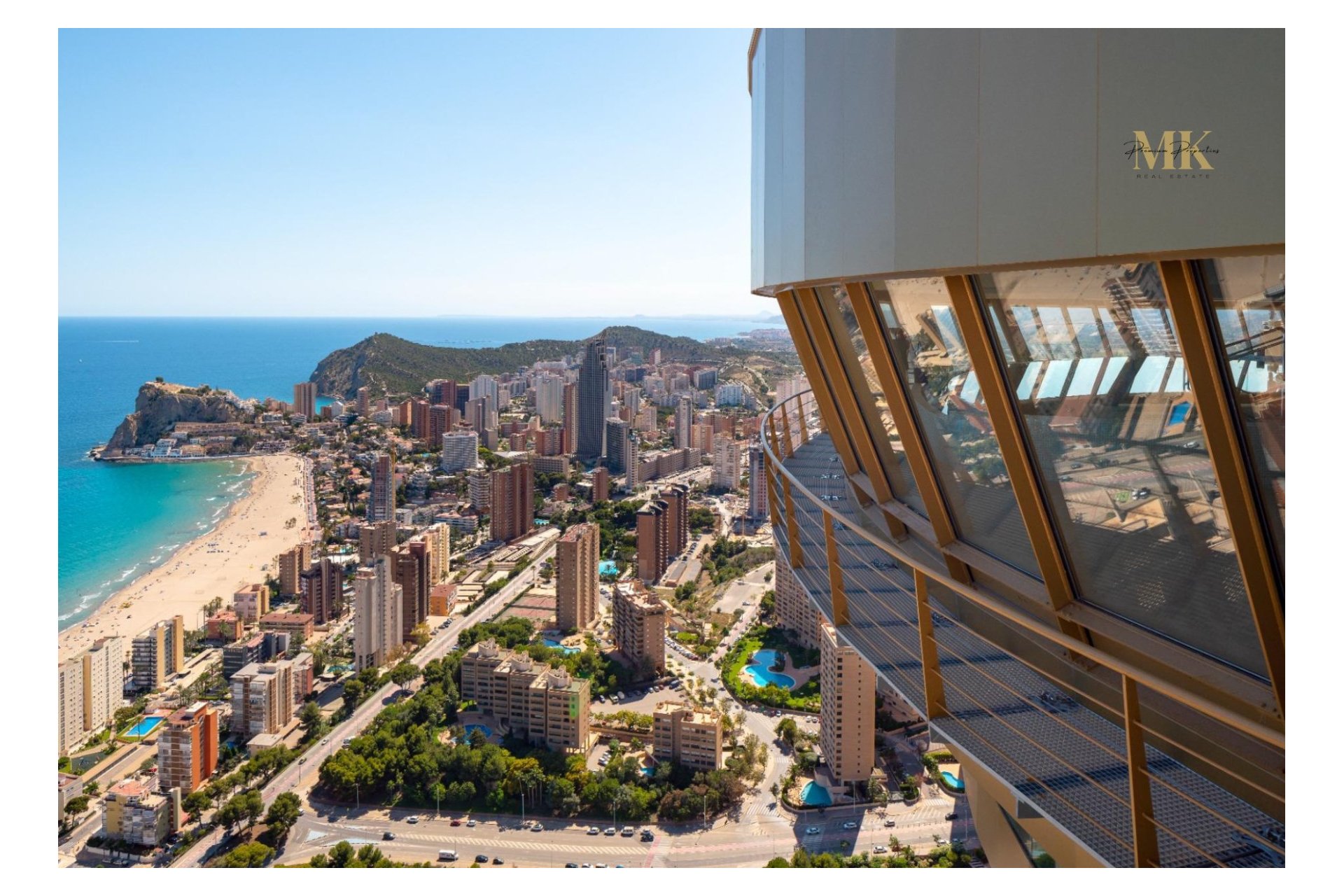 Seaview from Swimming pool  - Luxury apartment for sale in the unique Intempo building, Poniente (Costa Blanca - Alicante - Benidorm)