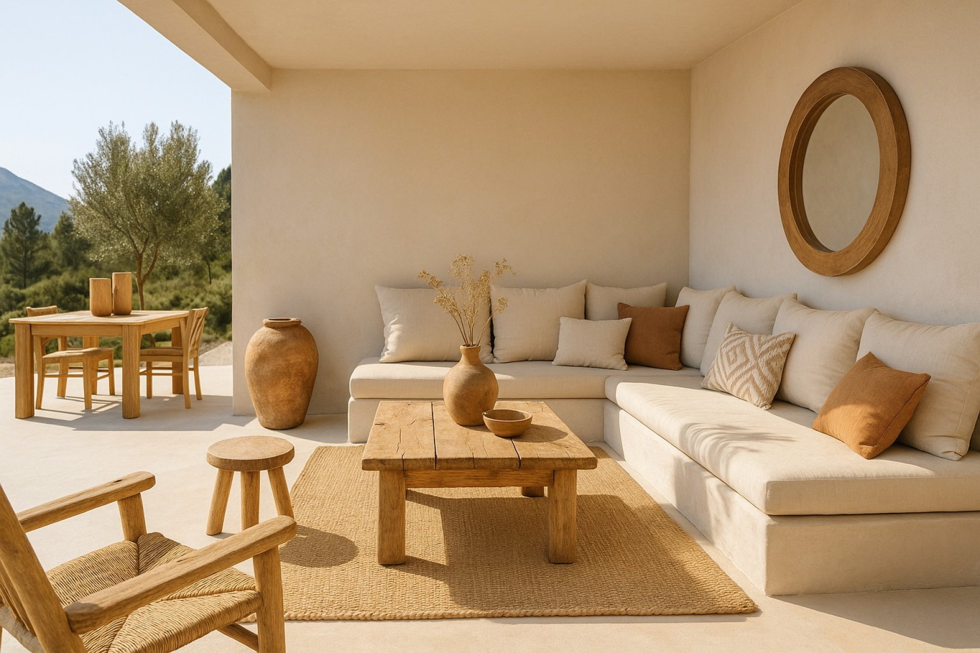 Terrace – Elegant villa with panoramic mountain views, private pool and spacious plot in Monte Solana, Pedreguer (Costa Blanca – Alicante)