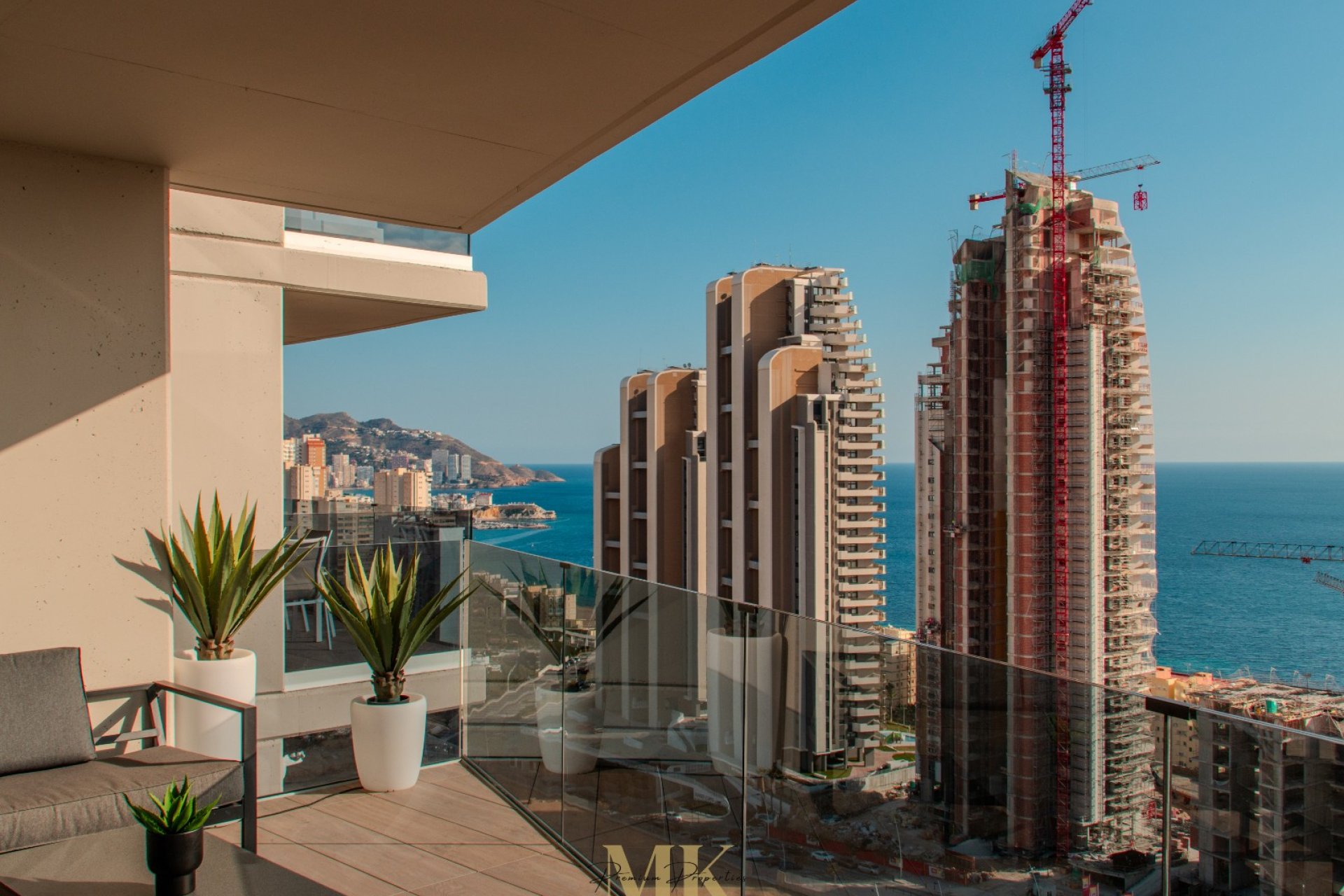 Terrace - Luxury apartment for sale in new building Sakura, Benidorm - Poniente Beach (Costa Blanca, Alicante)