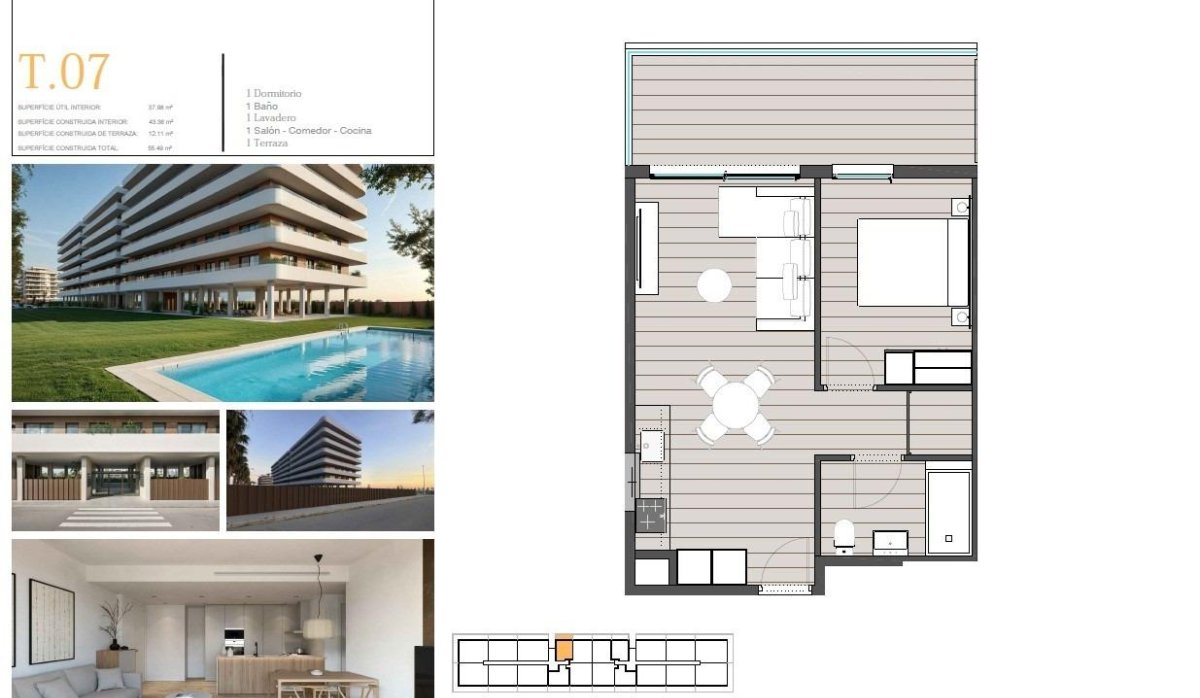 New Build - Apartment / flat - Moncofa