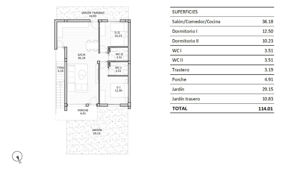 New Build - Bungalow - San Miguel de Salinas - Pueblo