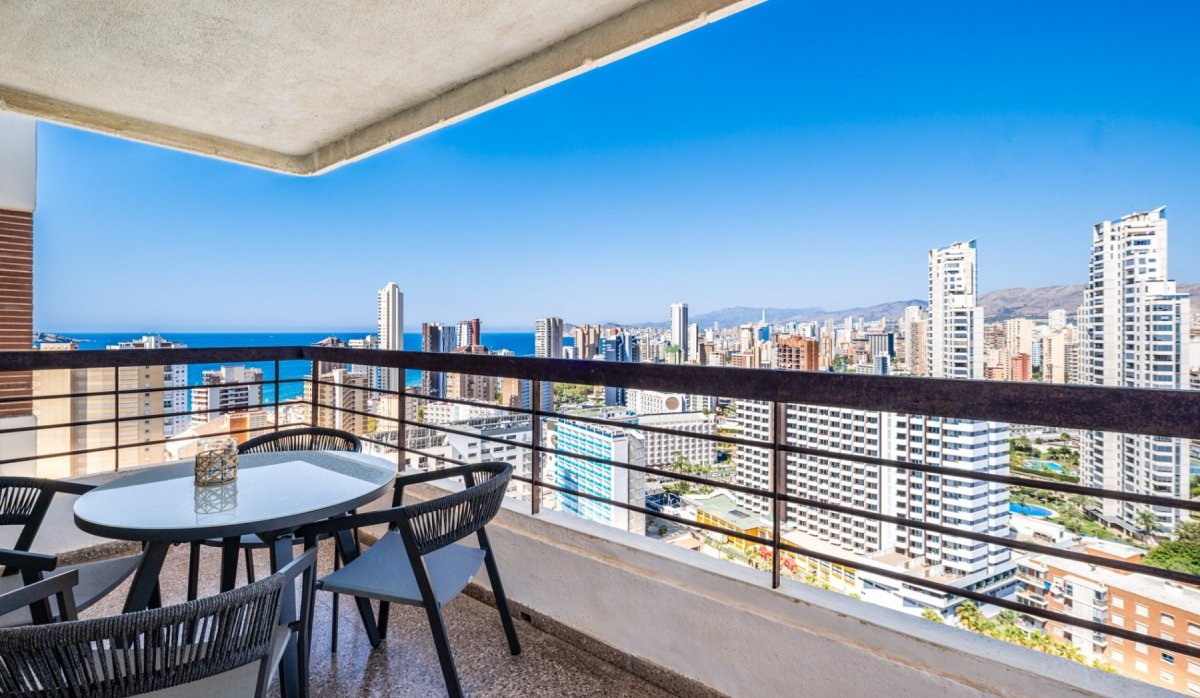 Balcony - Apartment TAPE H with sea views and tourist license in Benidorm - Levante (Costa Blanca - Alicante)