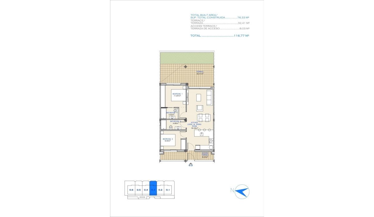 New Build - Apartment / flat - Los Alcazares - Serena Golf