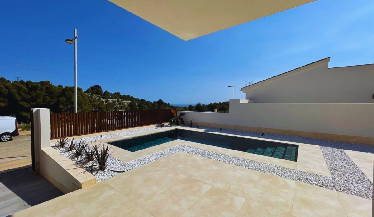 Terrace -  Villa with private pool in Finestrat surrounded by forest (Costa Blanca - Alicante)