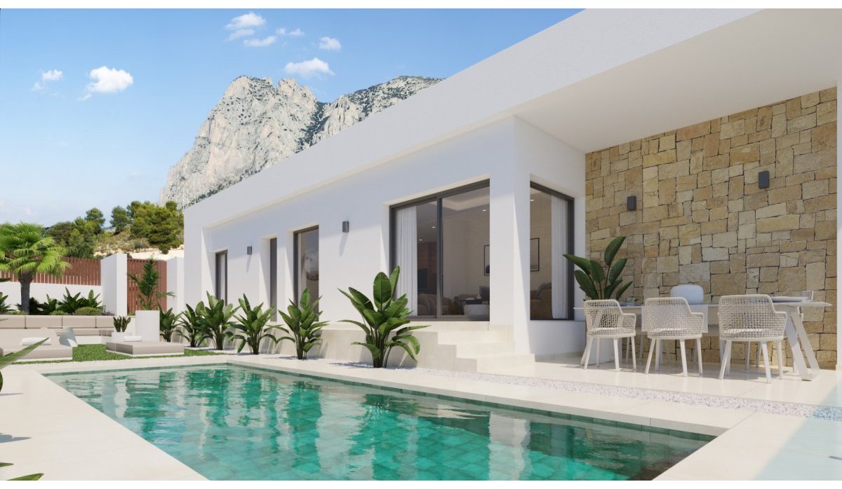 Private swimming pool - Villa with sea views, private pool and cellar in Finestrat (Costa Blanca - Alicante)