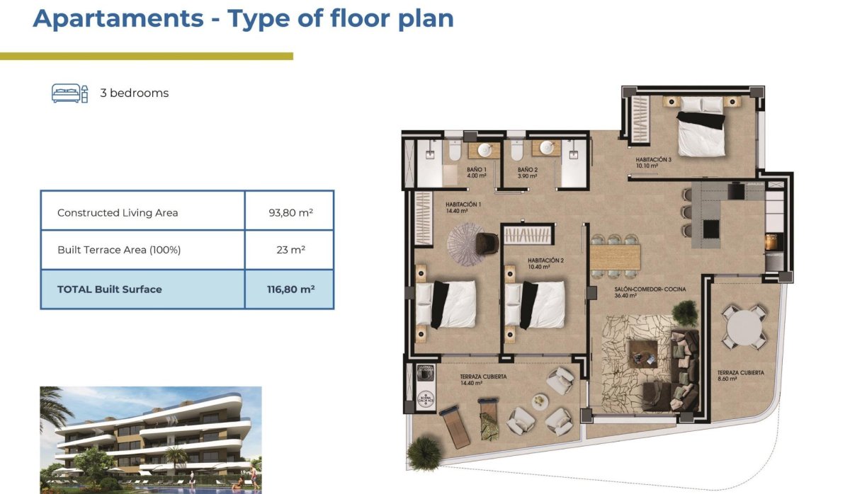 New Build - Apartment / flat - Orihuela Costa - La Ciñuelica