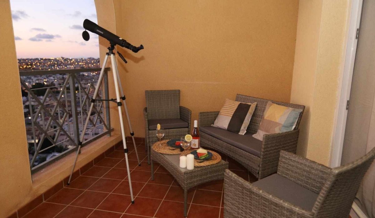 Terrace - Apartment with sea views in Torrevieja, Playa de los Locos (Costa Blanca - Alicante)