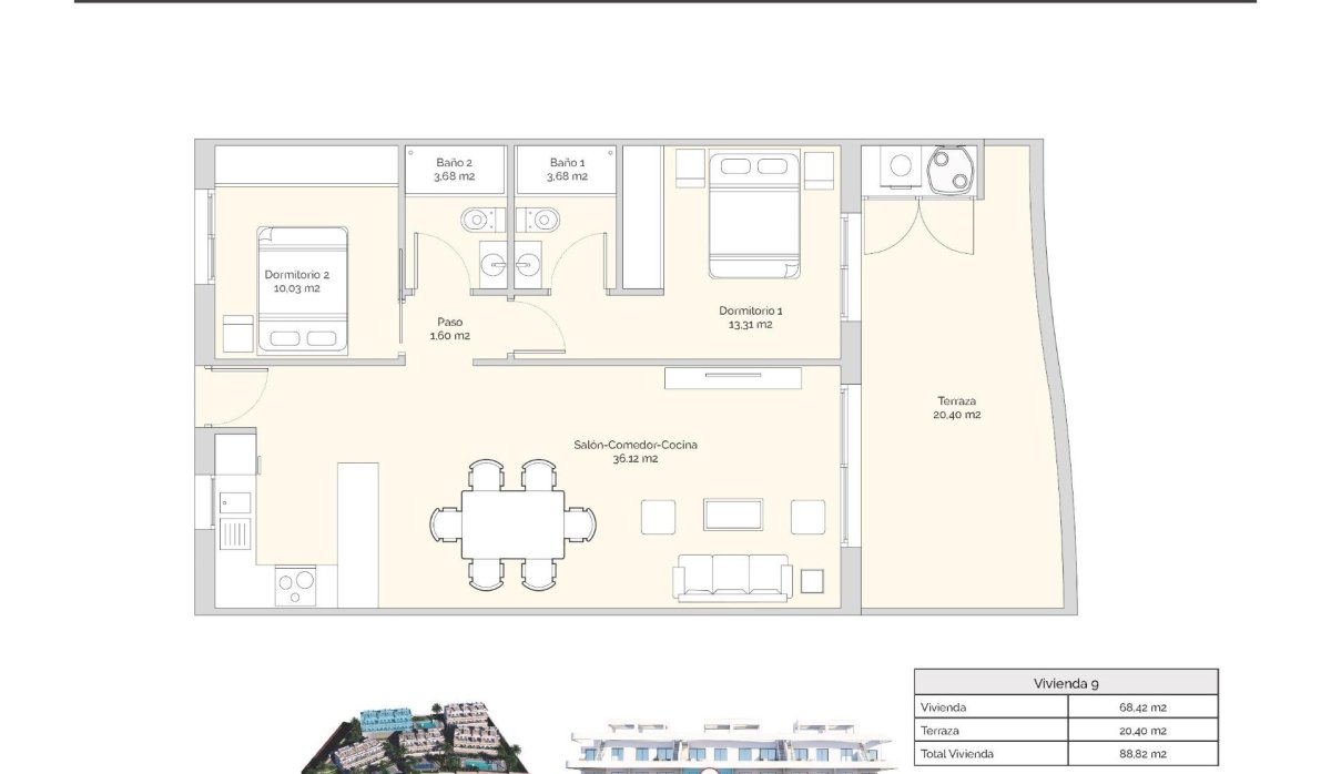 New Build - Apartment / flat - Finestrat - Puig Campana Golf