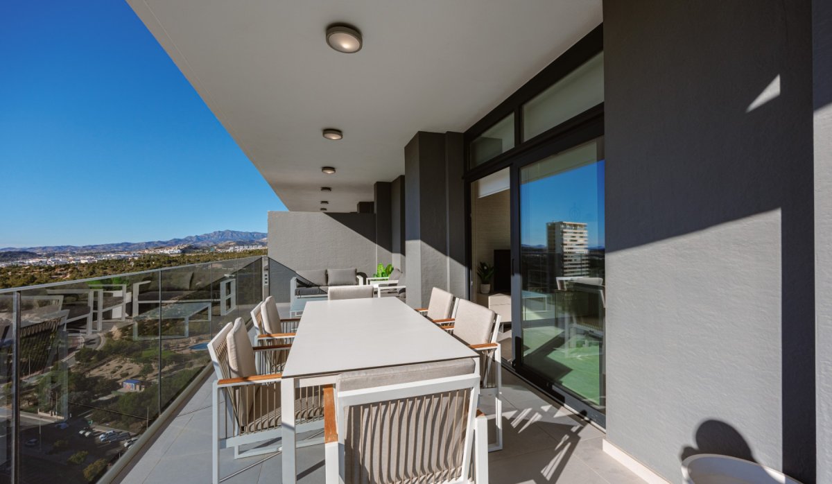 Balkonas - Naujas butas pardavimui, 3 miegamieji su panoraminiais Benidormo vaizdais – KEY READY, Poniente (Alicante – Costa Blanca)