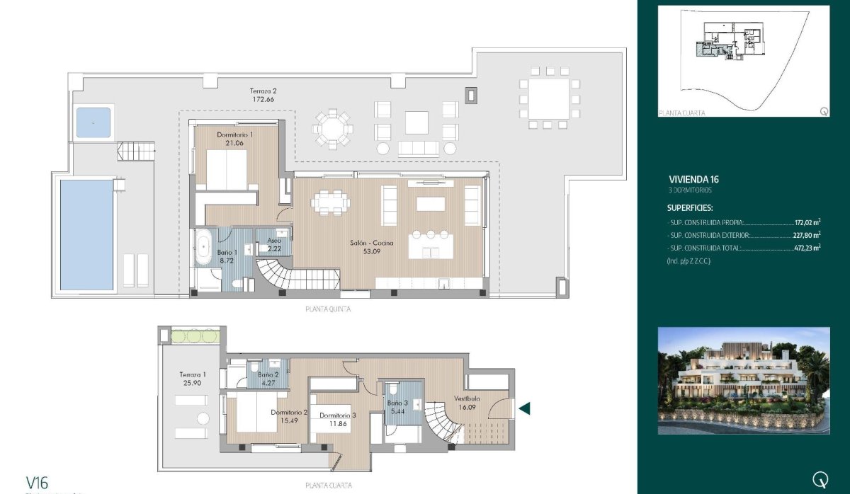 Nauja statyba - Penthausas - 
