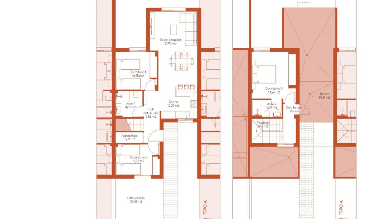 New Build - Townhouse - Baños y Mendigo - Altaona Golf