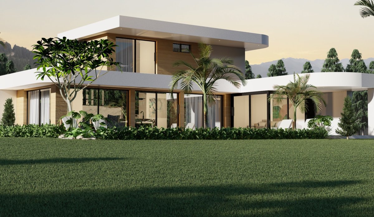 Parcela - Villa moderna con piscina privada y vistas panorámicas a la montaña en Pedreguer (Costa Blanca – Alicante)