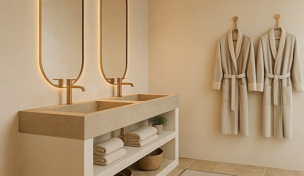 Baño – Villa moderna con vistas panorámicas a la montaña y piscina privada en Monte Solana, Pedreguer (Costa Blanca – Alicante)