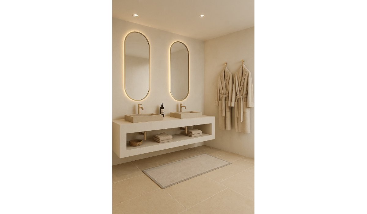 Baño – Villa moderna con vistas panorámicas a la montaña, piscina privada y garaje en Monte Solana, Pedreguer (Costa Blanca – Alicante)