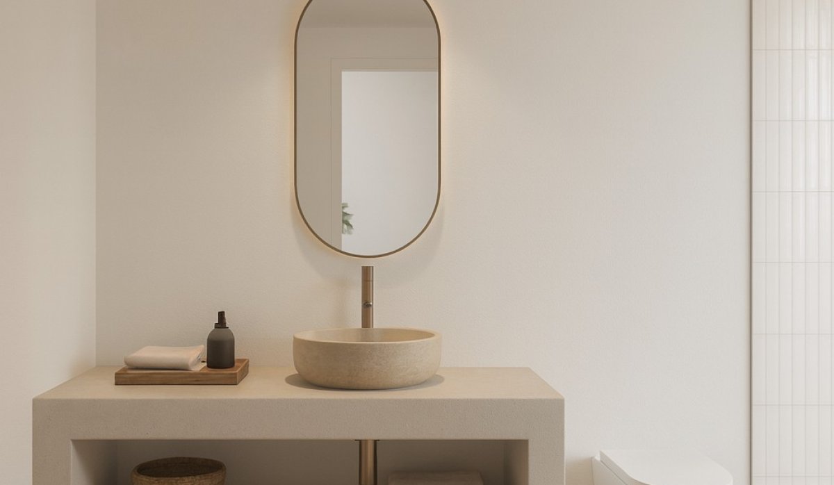 Baño – Elegante villa con vistas panorámicas a la montaña, piscina privada y amplia parcela en Monte Solana, Pedreguer (Costa Blanca – Alicante)