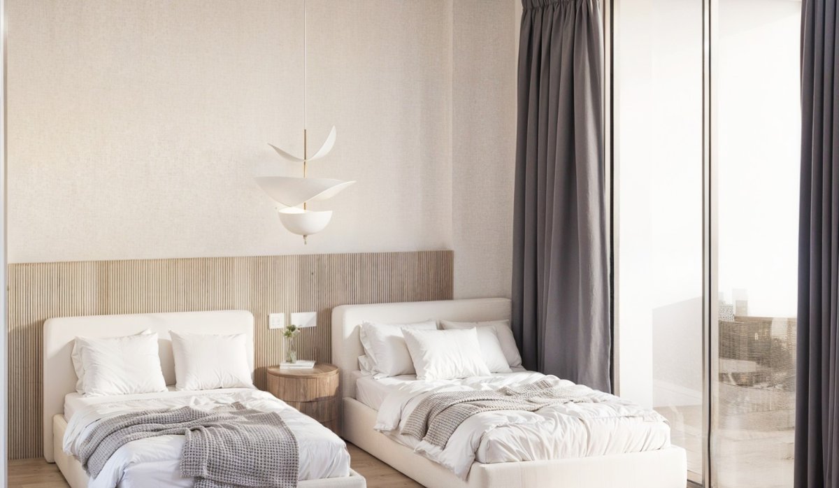 Спальня – Современные апартаменты с террасой и открытым видом в Ла-Нусии (Коста-Бланка – Аликанте)