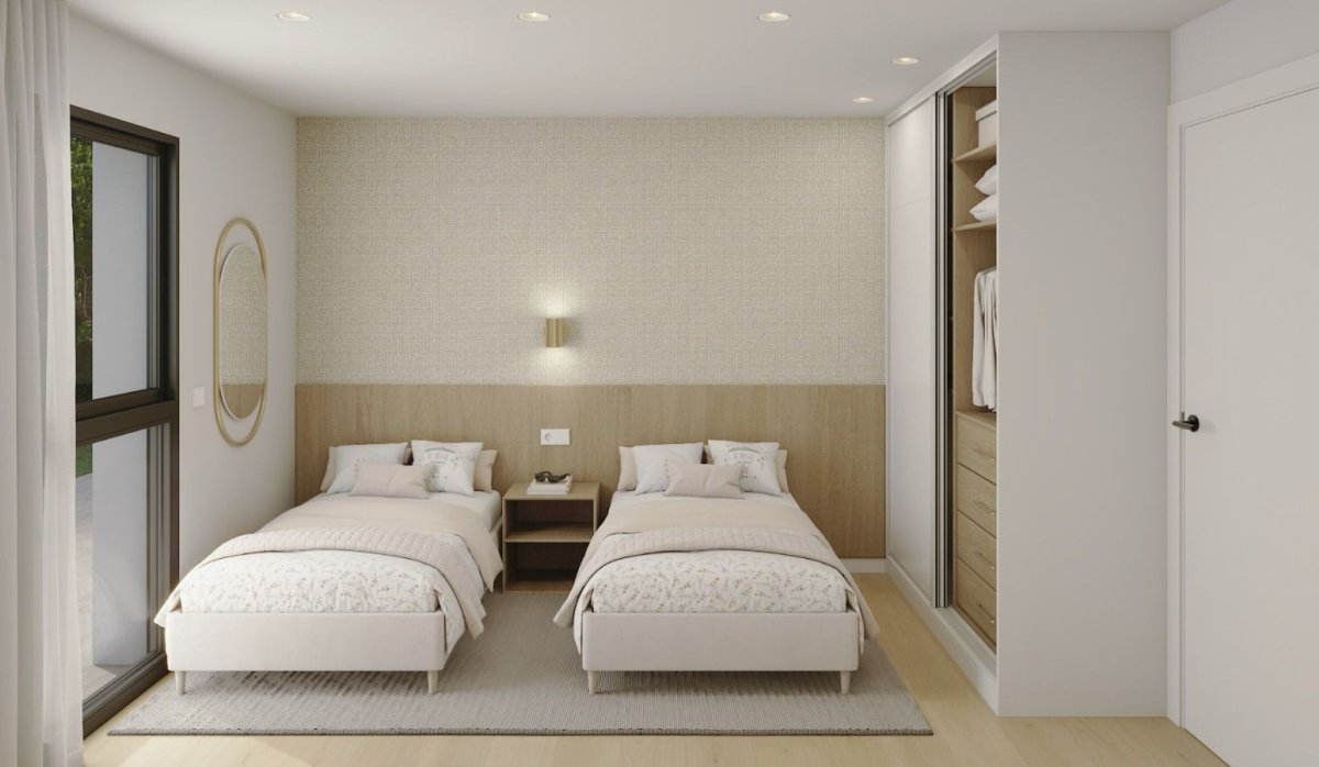 Спальня – Современные апартаменты с террасой и открытым видом в Ла-Нусии (Коста-Бланка – Аликанте)