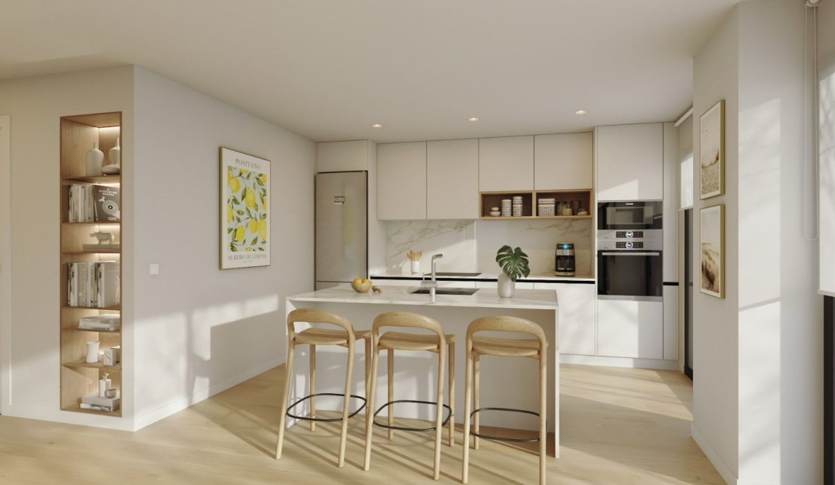 Кухня – Современные апартаменты с террасой и открытым видом в Ла-Нусии (Коста-Бланка – Аликанте)